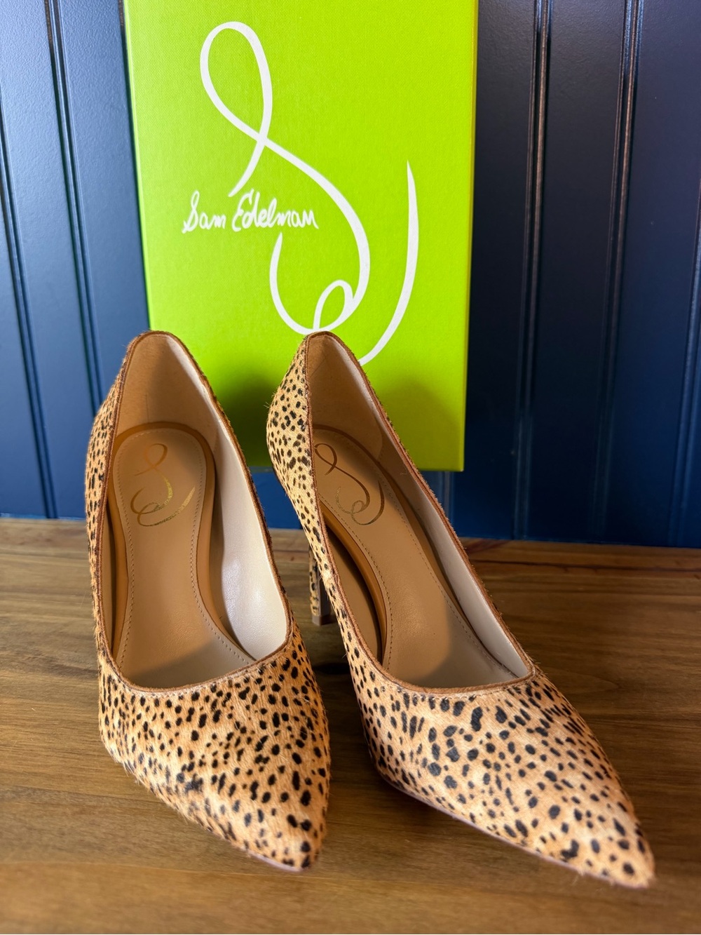 Sam Edelman Hazel Cheetah Print Calf Hair Pumps Heels Size 5.5